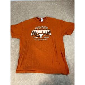 AAA Mens Texas Longhorns 2005 National Champions Short Sleeve Orange Shirt XL